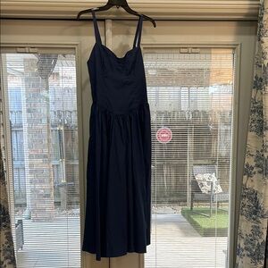 Altar'd State Navy Spaghetti-Strap Midi Dress